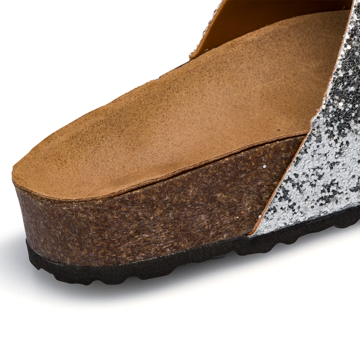 Sandali bassi argento glitterati da donna Lora Ferres On The Beach - Image 7