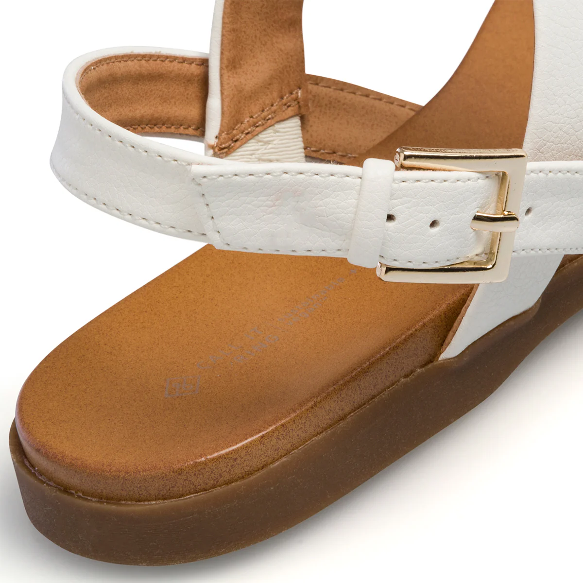 Sandali bassi bianchi in "pelle vegana" da donna Call It Spring Elillan - Image 7