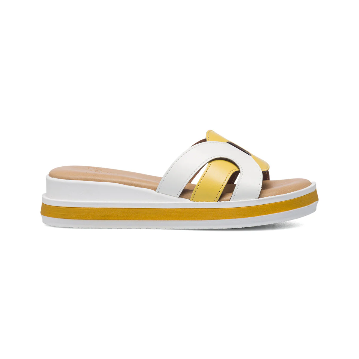 Sandali bassi comfort bianchi da donna con cinturini incrociati P Soft