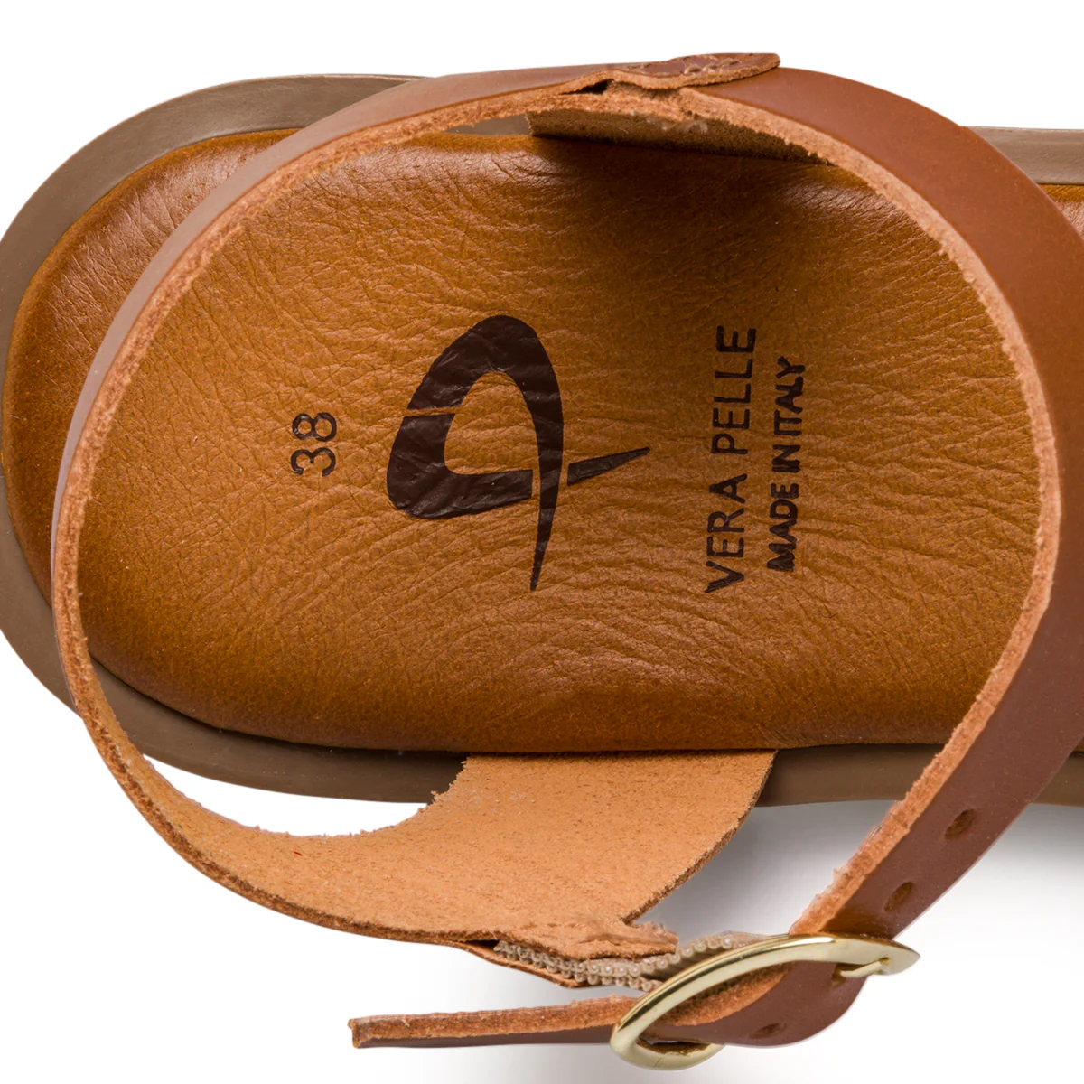 Sandali bassi in pelle da donna con fascia platino P Essentials - Image 10