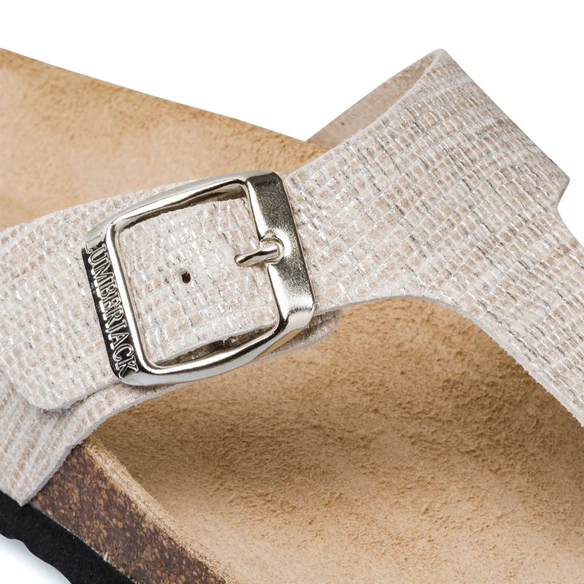 Sandali bassi infradito beige in pelle da donna Lumberjack Jolie - Image 6