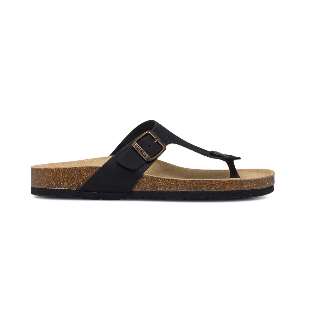 Sandali bassi infradito neri in pelle da donna Lumberjack Jolie