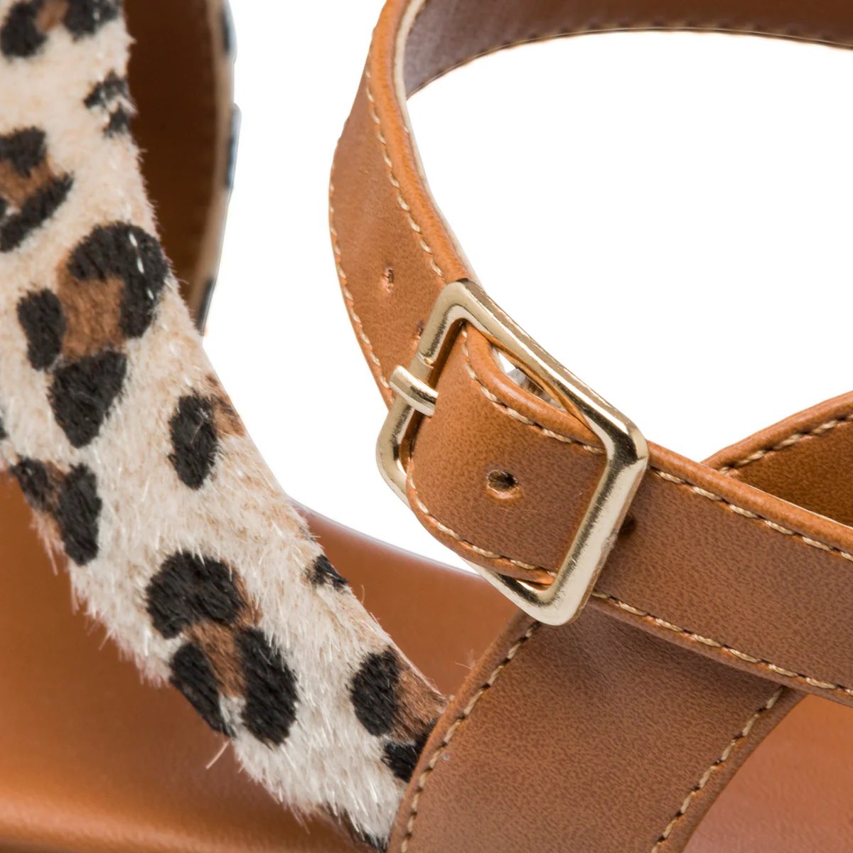 Sandali bassi marroni da donna con fascia animalier Swish Jeans - Image 16