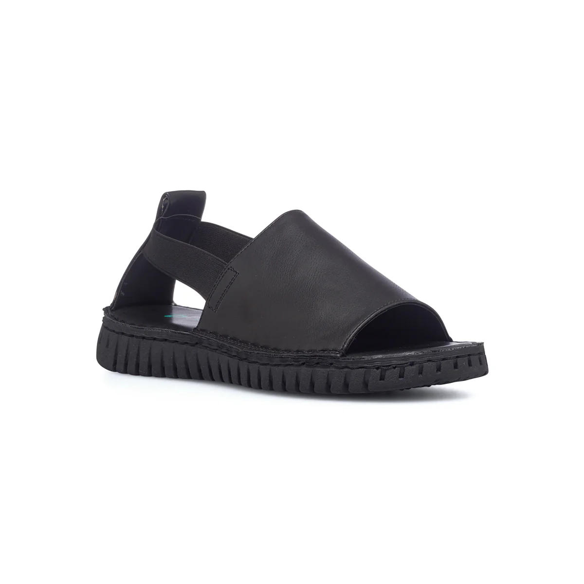 Sandali bassi neri da donna con cinturino elasticizzato P Eco Friendly - Image 10