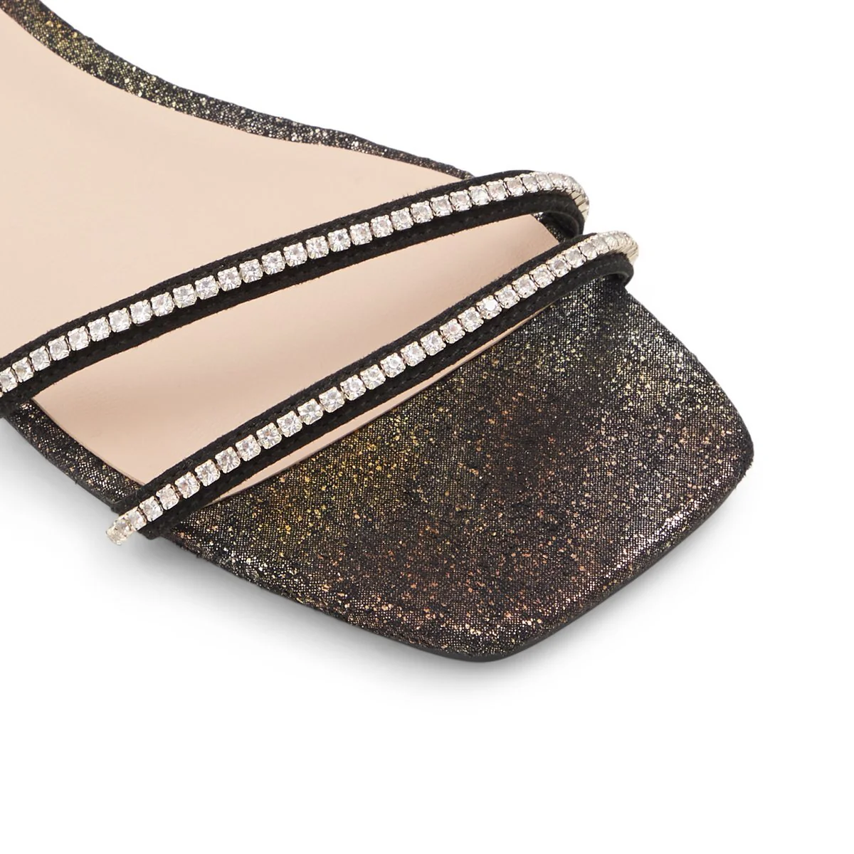 Sandali bassi neri in pelle vegana con strass Call It Spring Amarah - Image 5