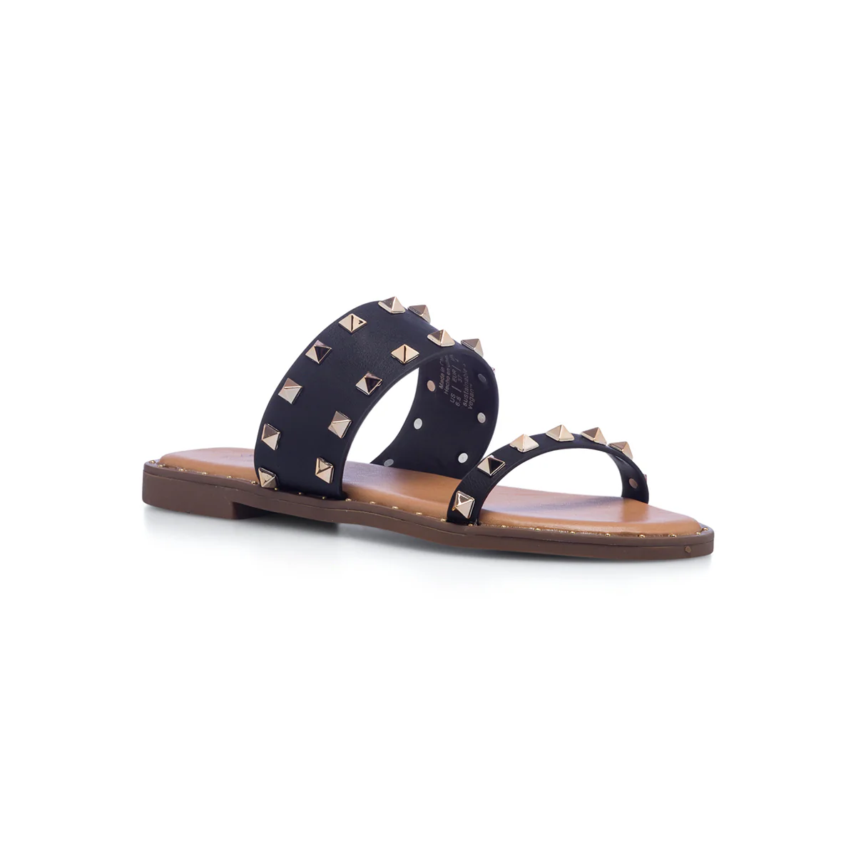 Sandali bassi neri in "pelle vegana" da donna con borchie Call It Spring Davinna - Image 2