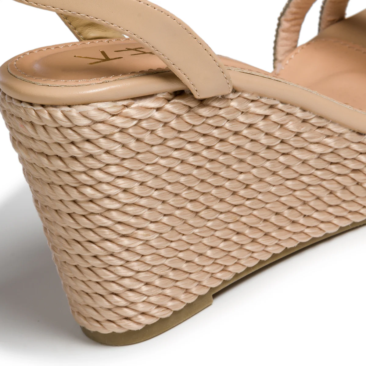Sandali gioiello beige con zeppa 10 cm e applicazione di strass Lora Ferres - Image 8