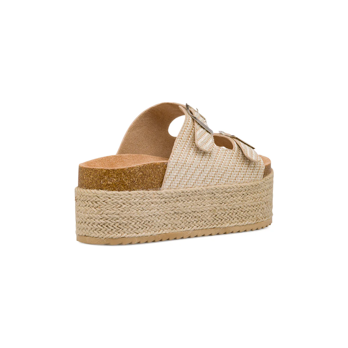 Sandali Beige da Donna con doppia fibbia effetto Rafia Lora Ferres - Image 3