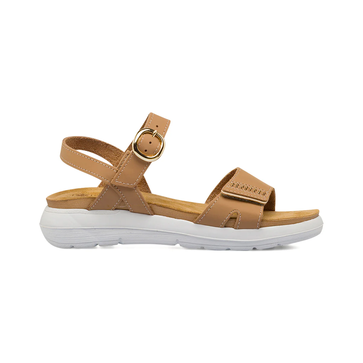 Sandali beige da Donna con fibbia e strappo Lumberjack