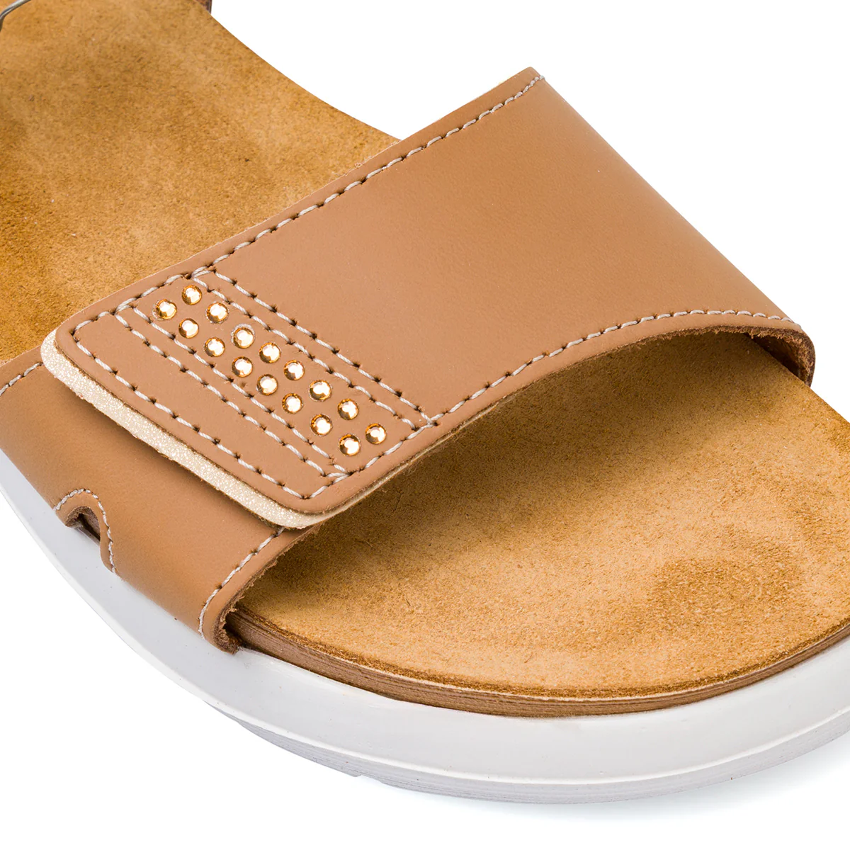 Sandali beige da Donna con fibbia e strappo Lumberjack - Image 4