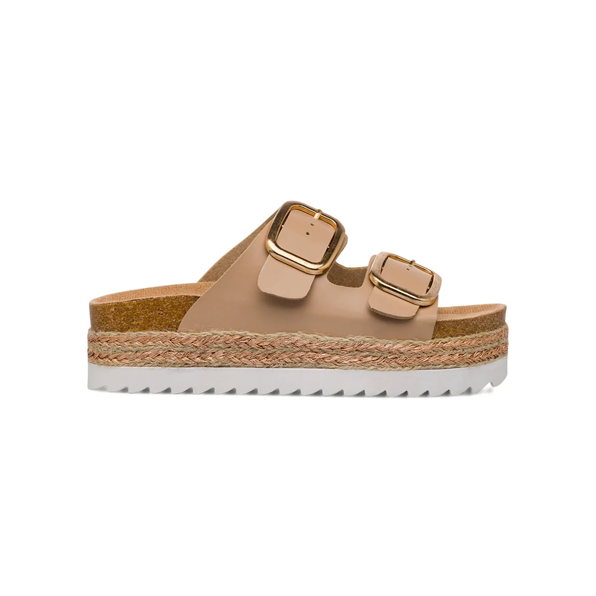 Sandali Beige da Donna con suola Platform in rafia Lora Ferres - Image 4