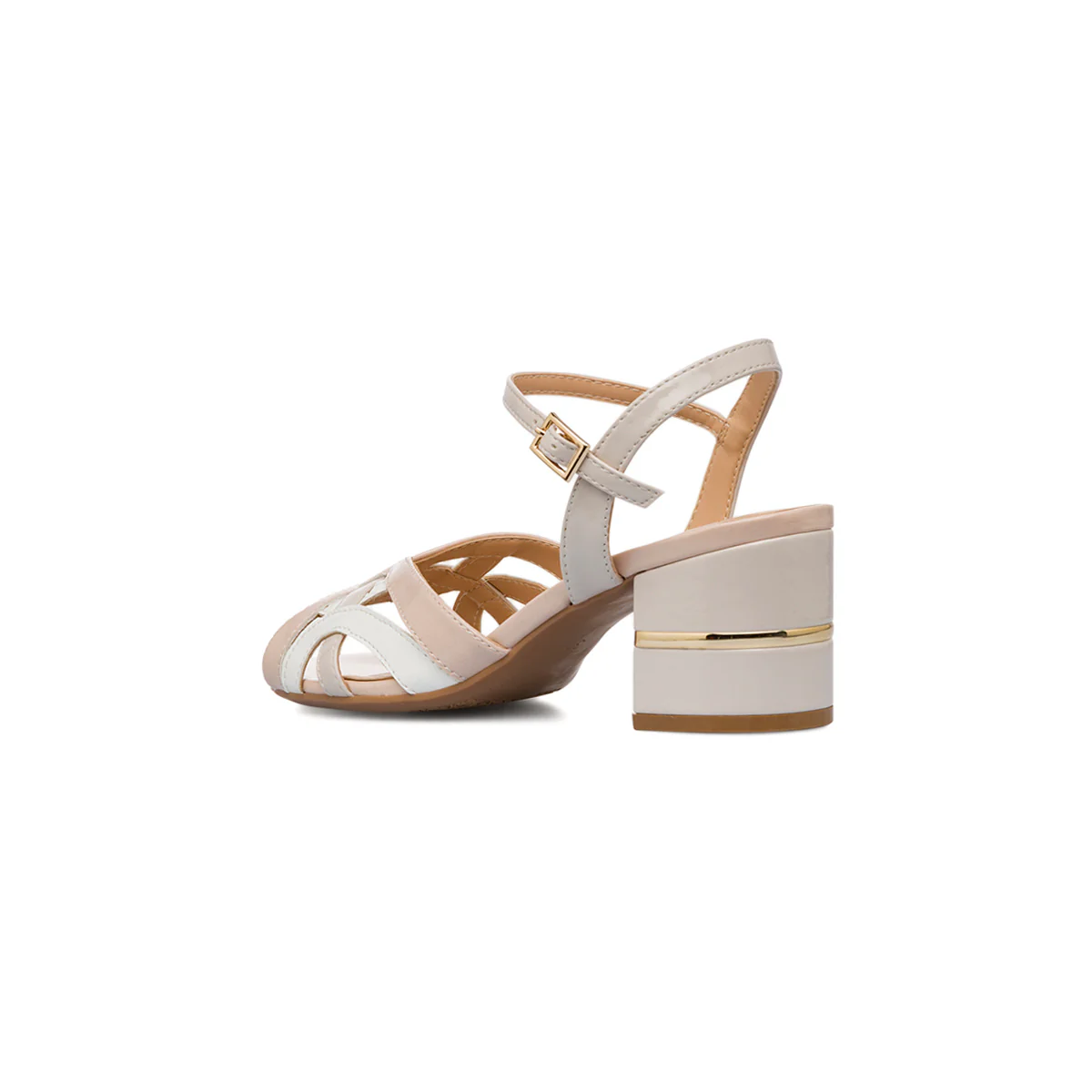 Sandali beige da Donna con tacco 6 cm e dettagli in contrasto Swish Jeans - Image 3