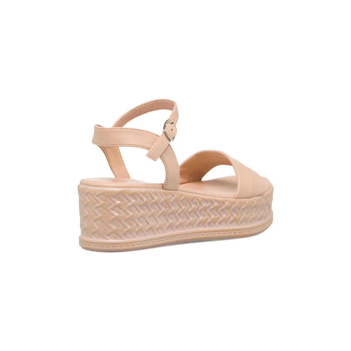 Sandali beige da donna con zeppa 5 cm Lora Ferres - Image 3