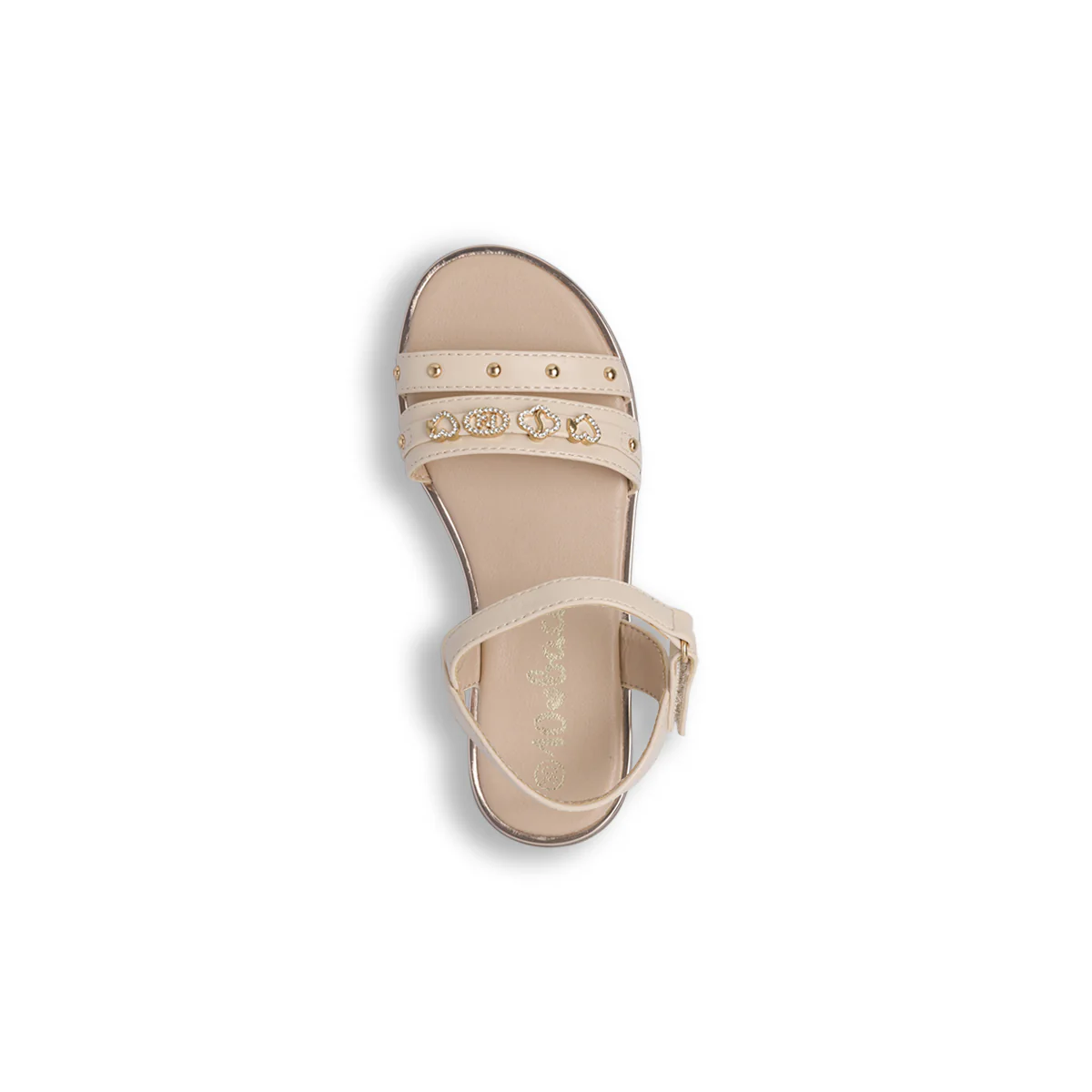 Sandali beige da Ragazza con charms strass e borchie Dieci Baci - Image 5
