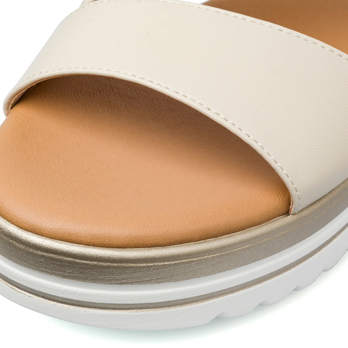 Sandali bianchi comfort da Donna con suola platform P Soft - Image 4