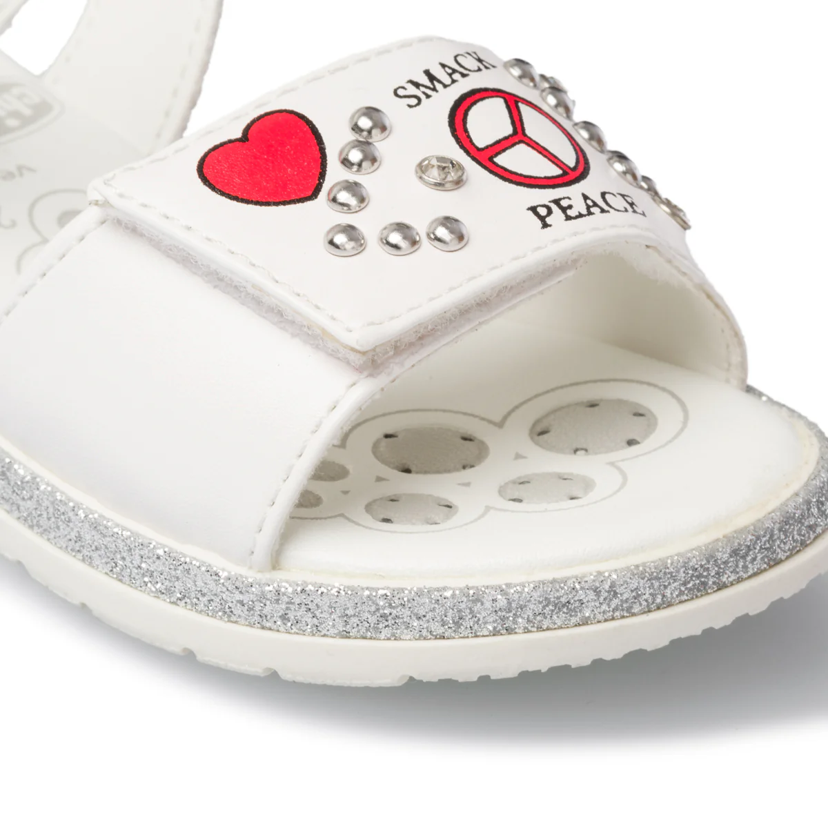 Sandali bianchi con glitter e borchie Chicco Cleo - Image 5