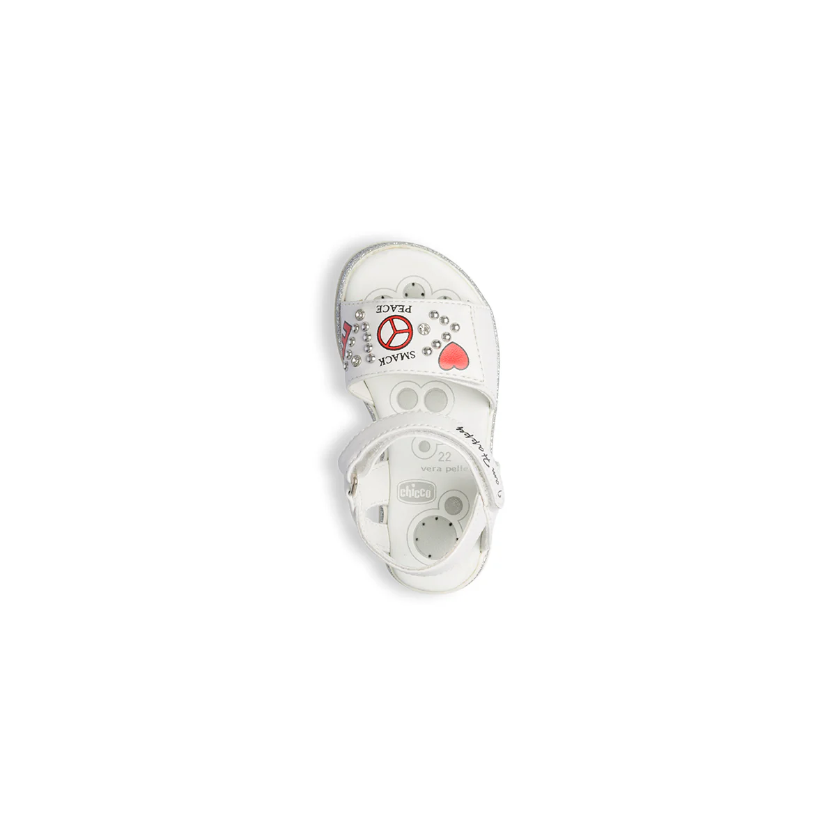 Sandali bianchi con glitter e borchie Chicco Cleo - Image 8