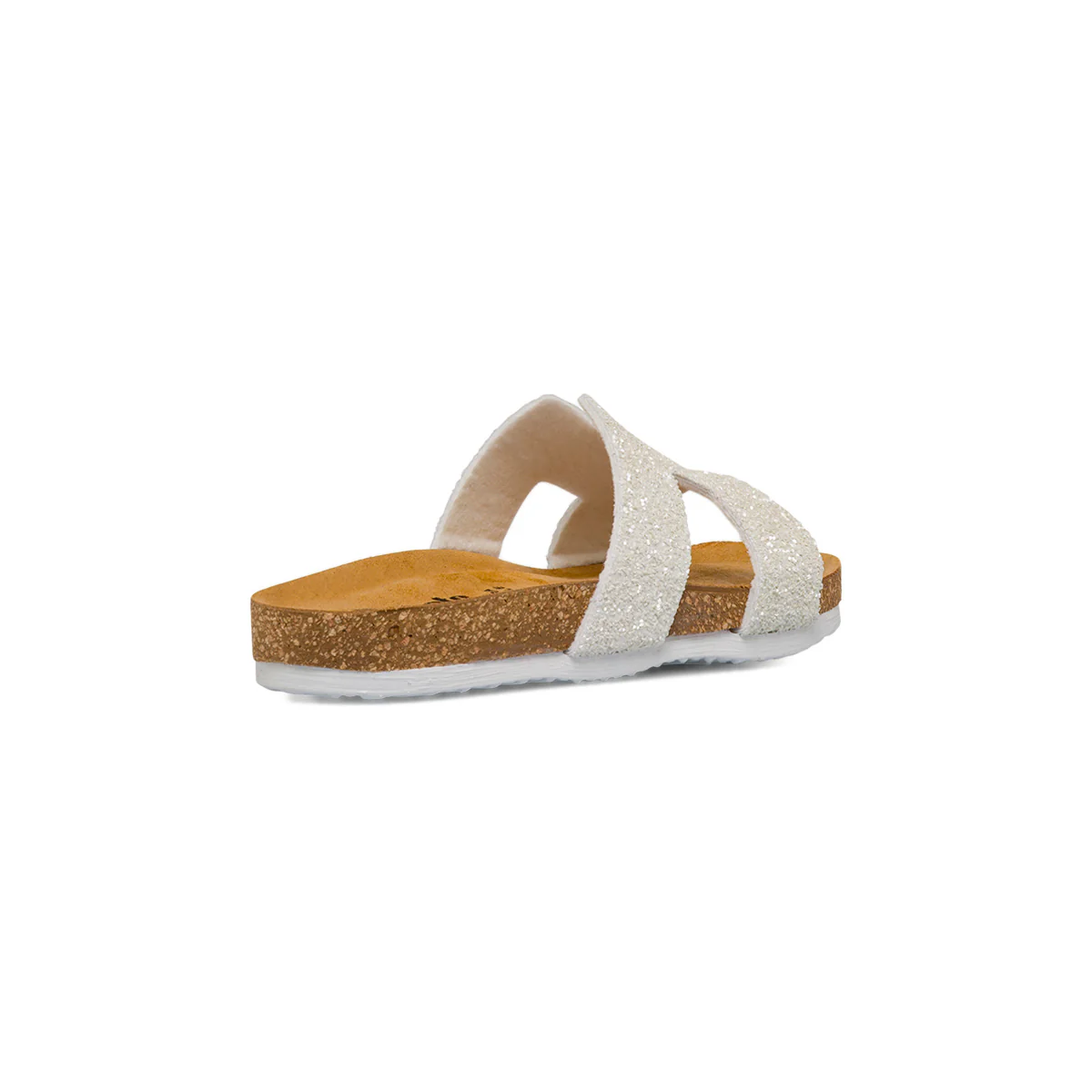 Sandali bianchi con glitter e sottopiede in Pelle da bambina Settenote - Image 3