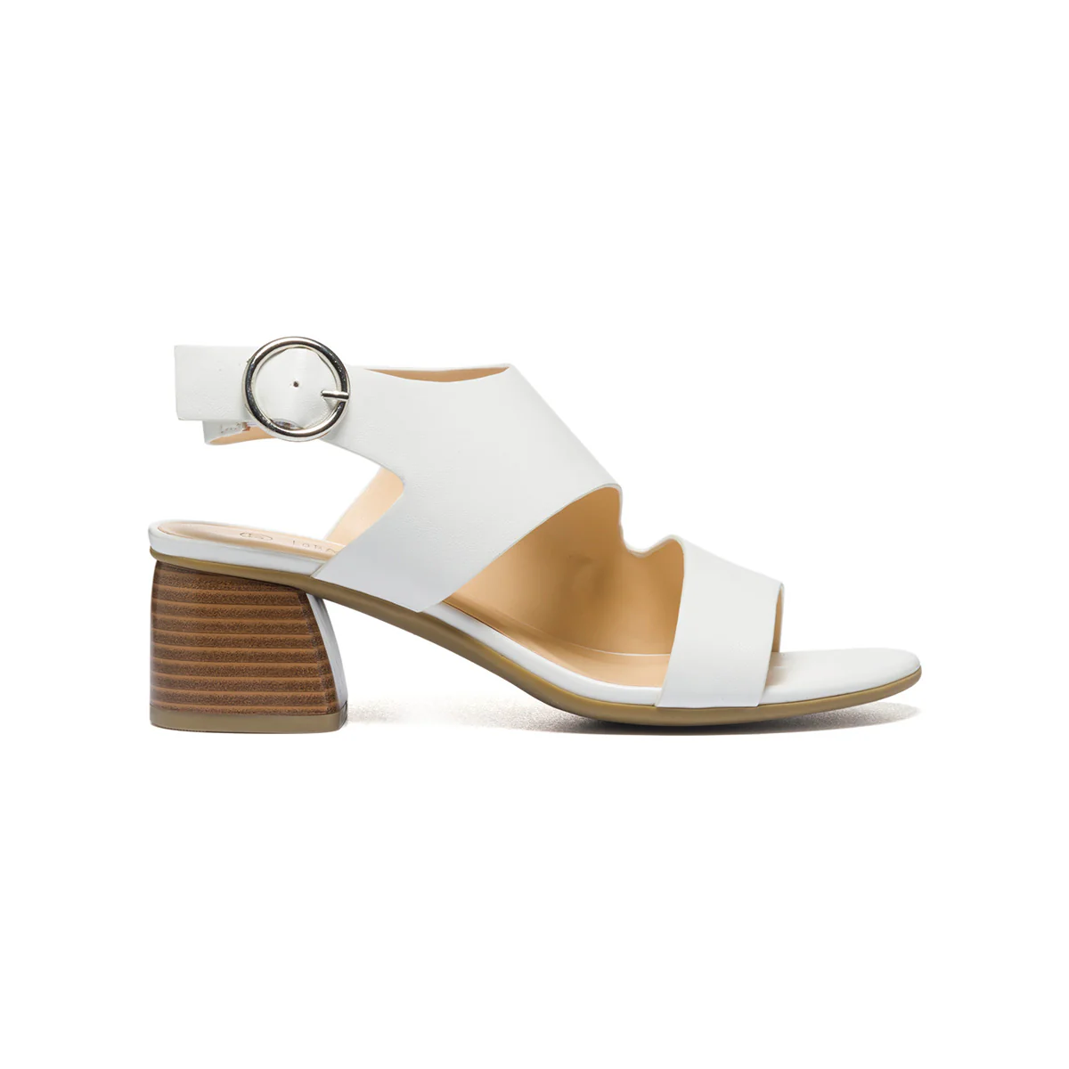 Sandali bianchi con tacco 5 cm Lora Ferres