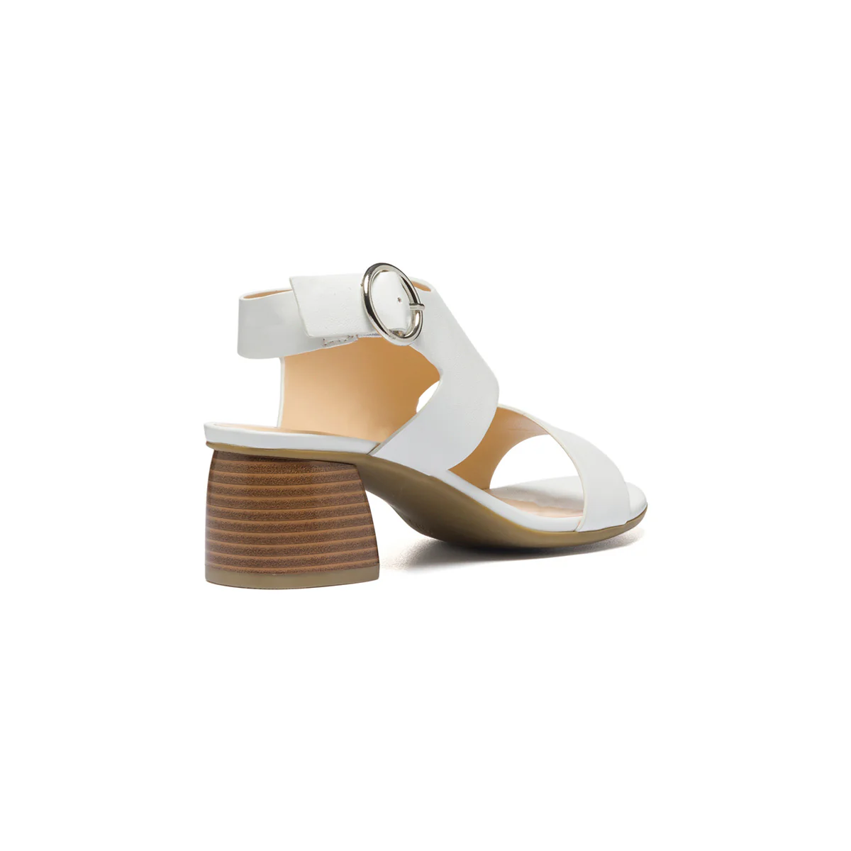 Sandali bianchi con tacco 5 cm Lora Ferres - Image 3