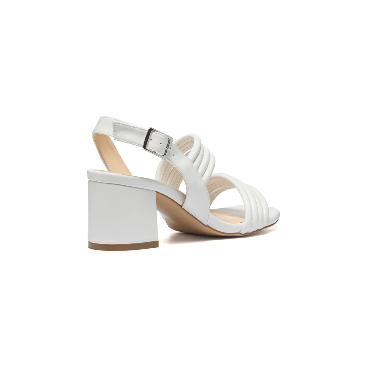 Sandali bianchi con tacco 6 cm Lora Ferres - Image 3