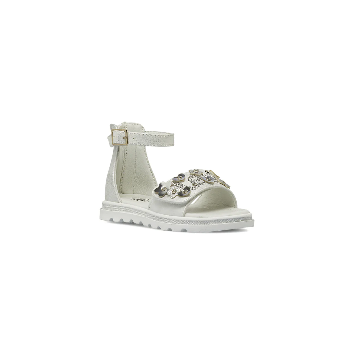 Sandali bianchi da Bambina con cinturini e strass Le scarpe di Alice - Image 2