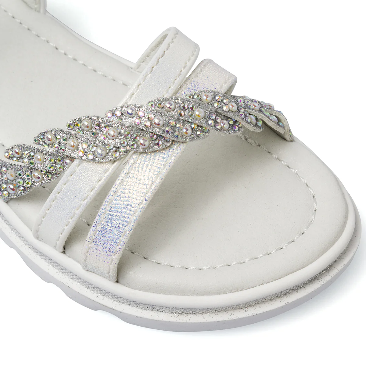 Sandali bianchi da Bambina con cinturino e glitter Le scarpe di Alice - Image 5