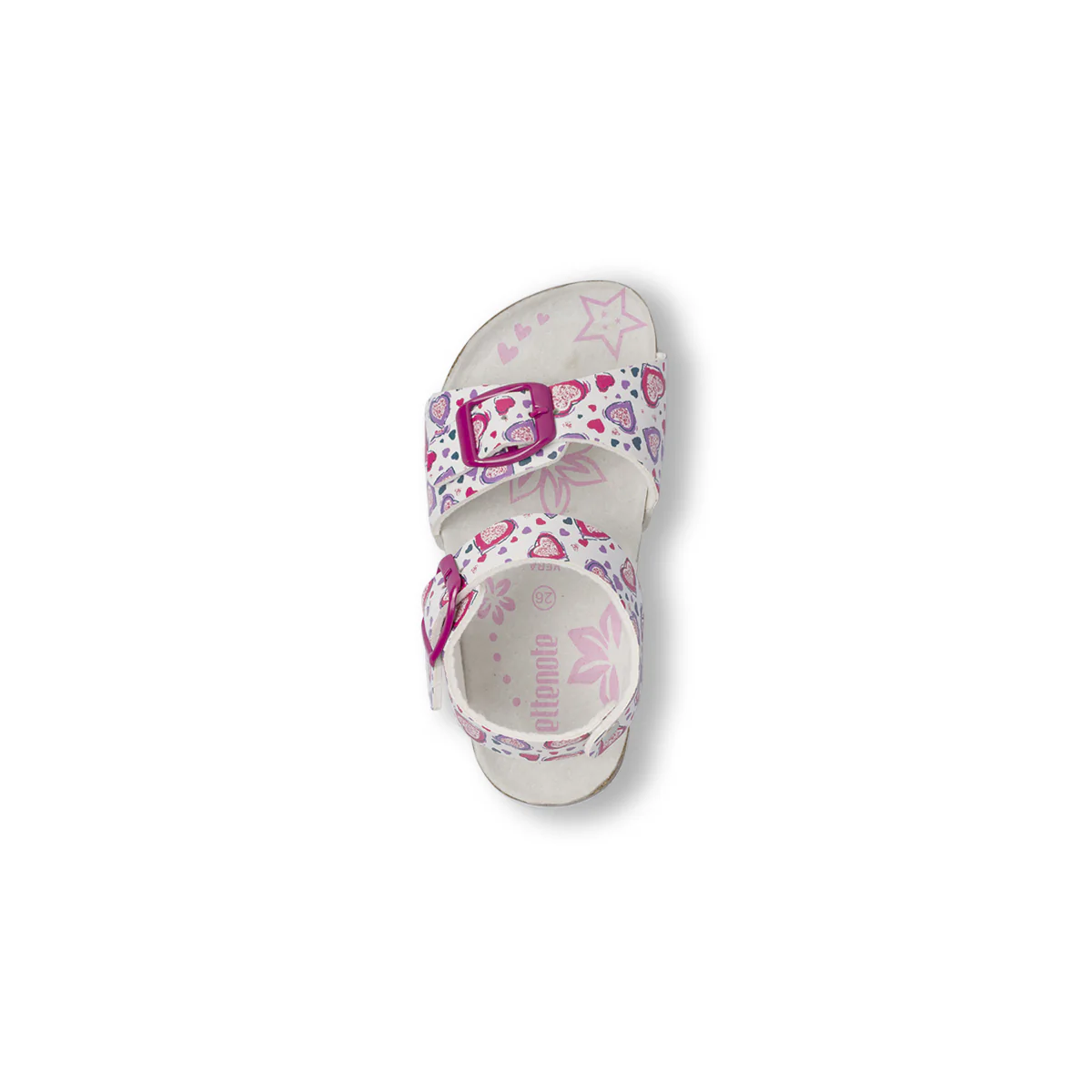 Sandali bianchi da Bambina con cuori e soletta in pelle Settenote - Image 6