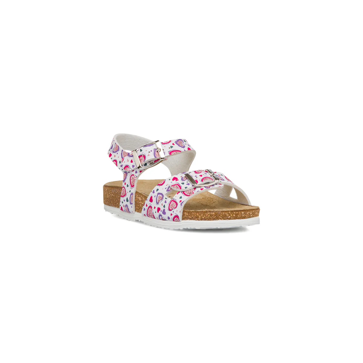 Sandali bianchi da bambina con cuoricini glitterati Settenote - Image 2