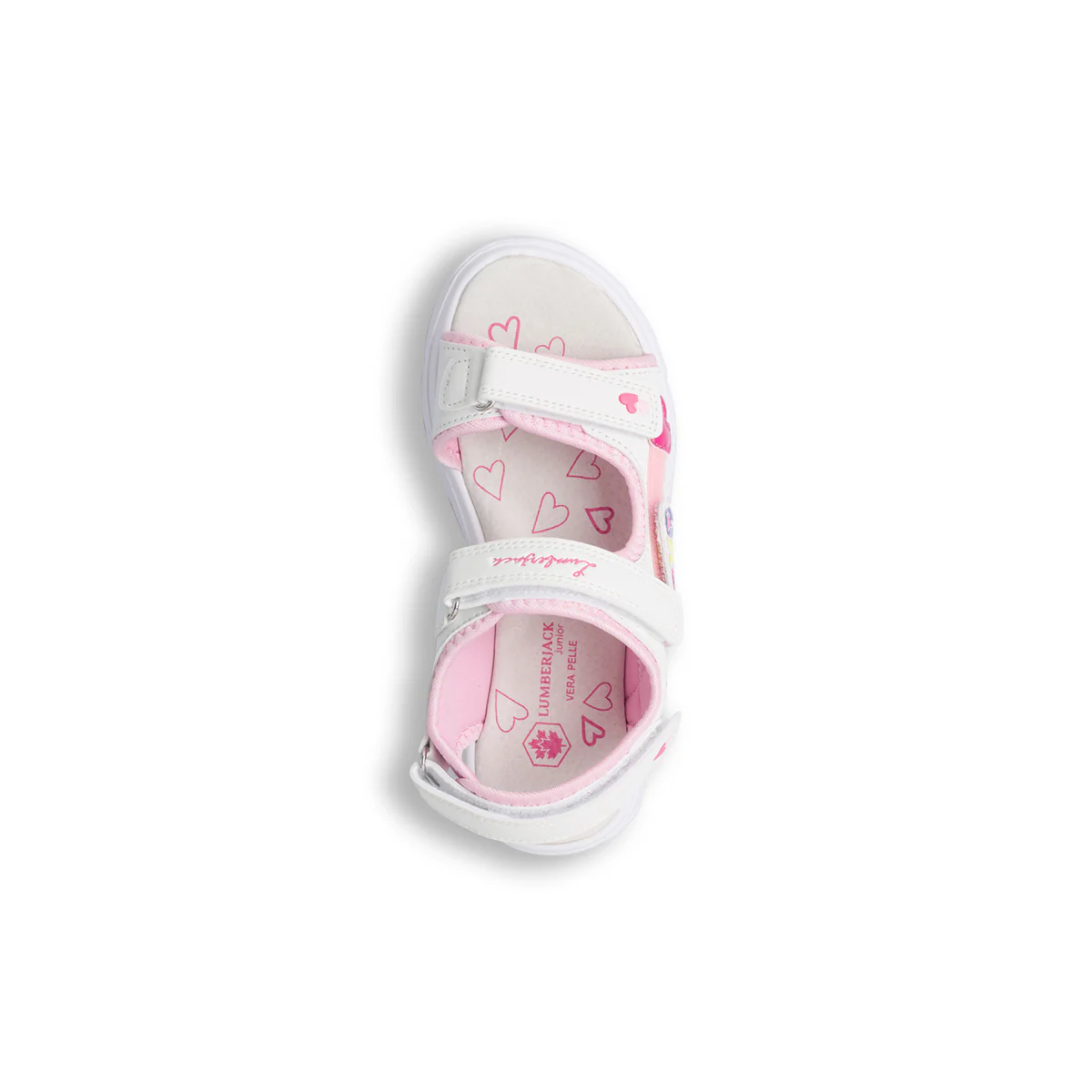 Sandali bianchi da bambina con cuoricini Lumberjack Siah - Image 8