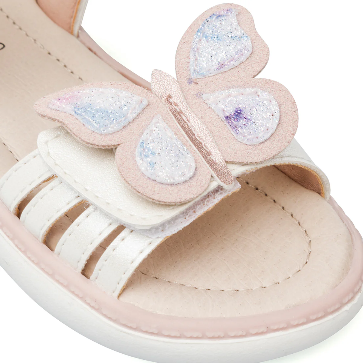 Sandali bianchi da Bambina con decorazione farfalla Le scarpe di Alice - Image 4