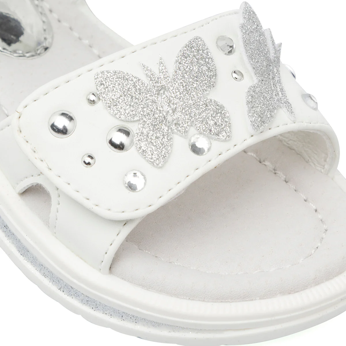 Sandali bianchi da Bambina con farfalle e doppio strappo Le scarpe di Alice - Image 4