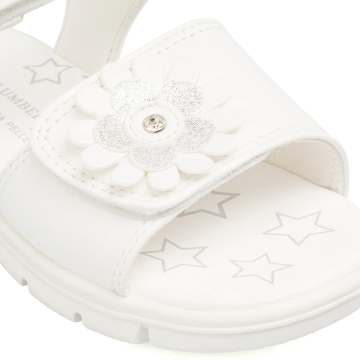 Sandali Bianchi da Bambina con fiore Lumberjack - Image 4