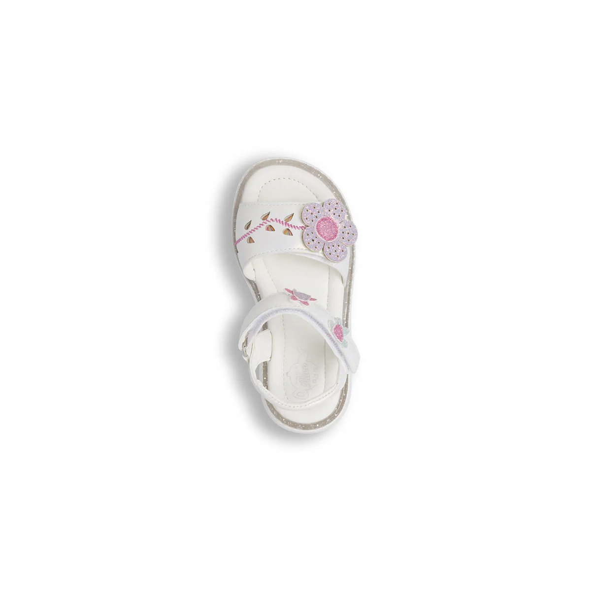 Sandali bianchi da Bambina con fiore rosa glitter Le scarpe di Alice - Image 6