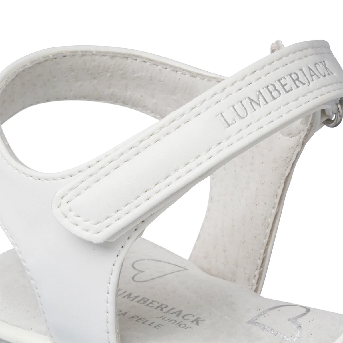 Sandali bianchi da bambina con fiorellino Lumberjack Lara - Image 6