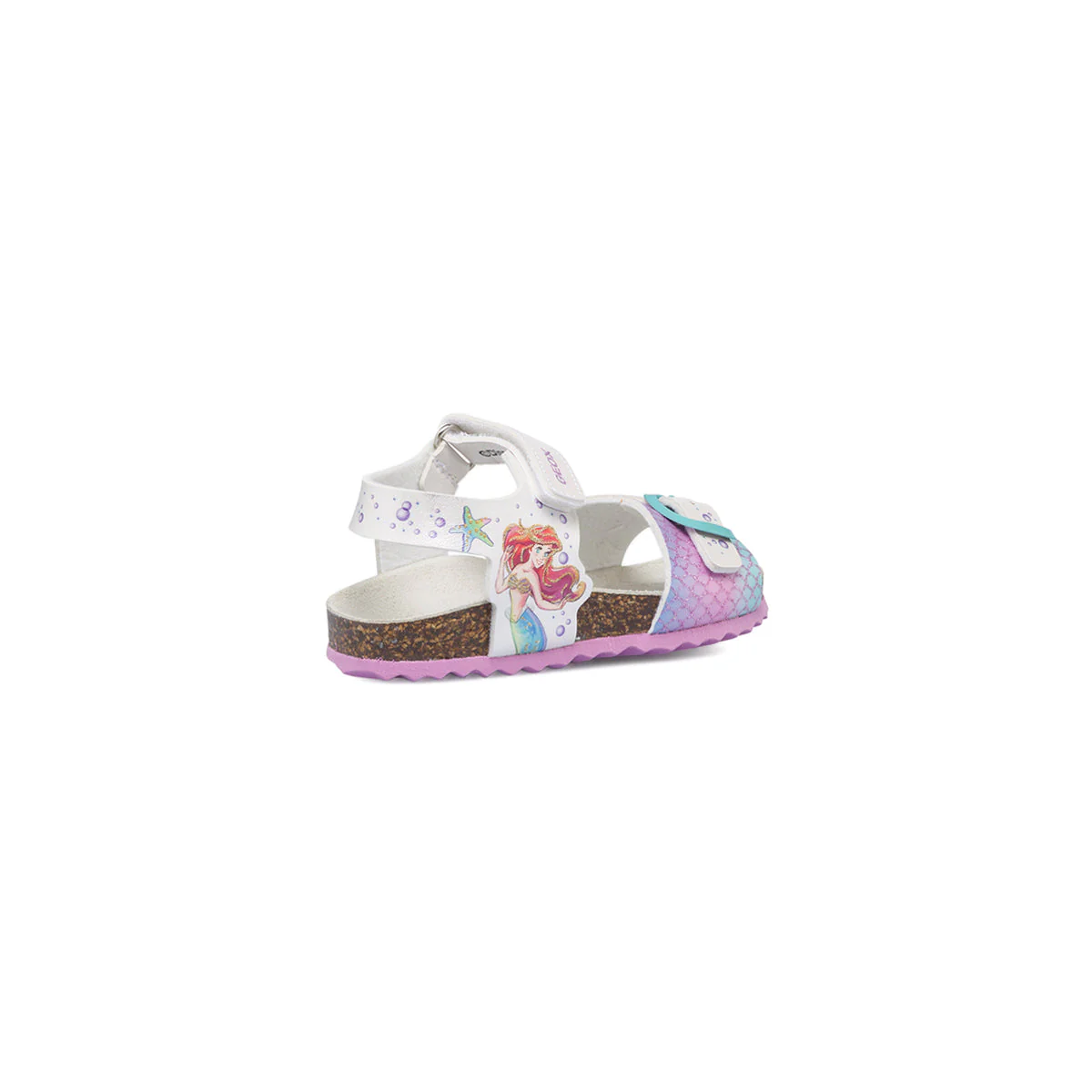 Sandali bianchi da bambina con stampa La Sirenetta Geox Adriel - Image 3