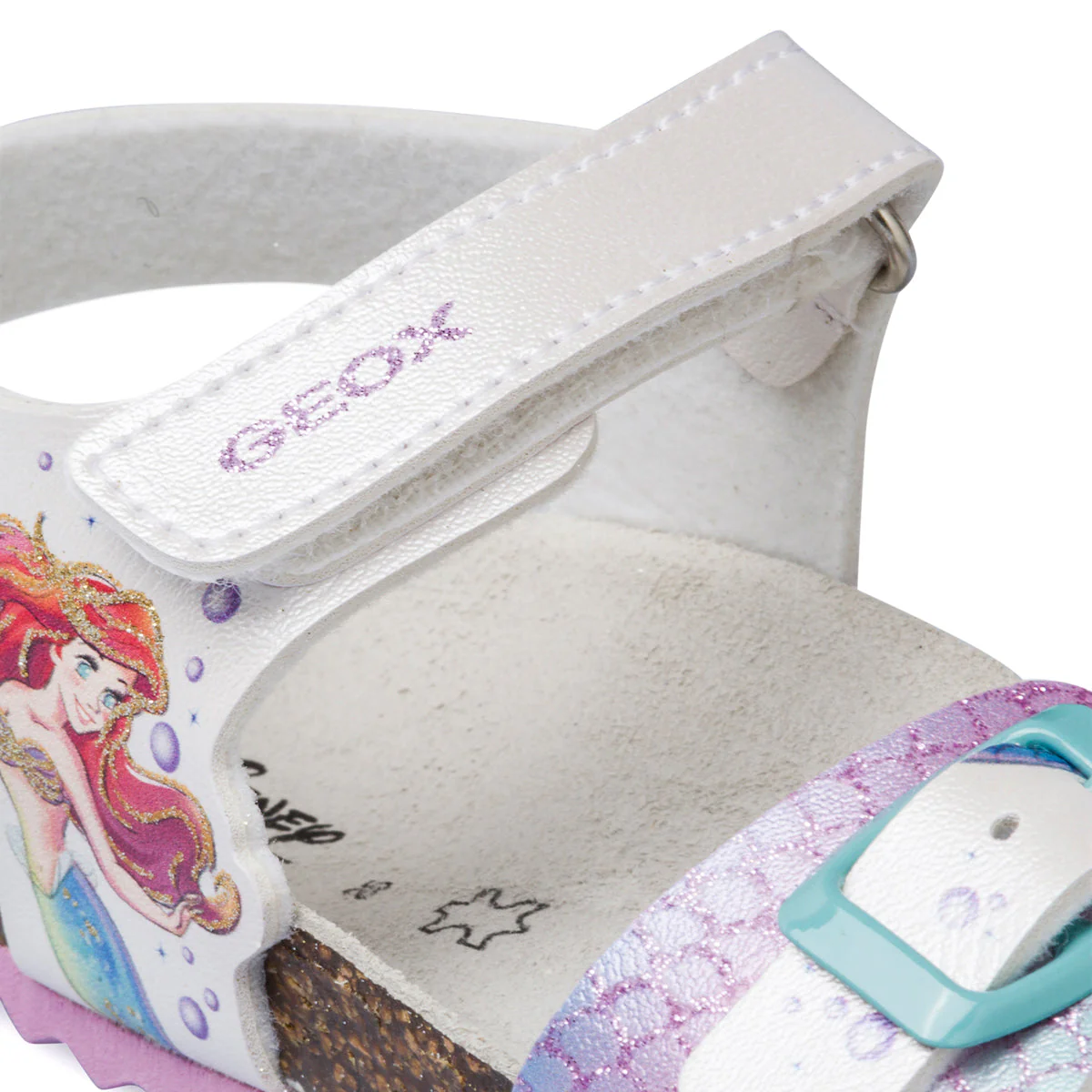 Sandali bianchi da bambina con stampa La Sirenetta Geox Adriel - Image 5