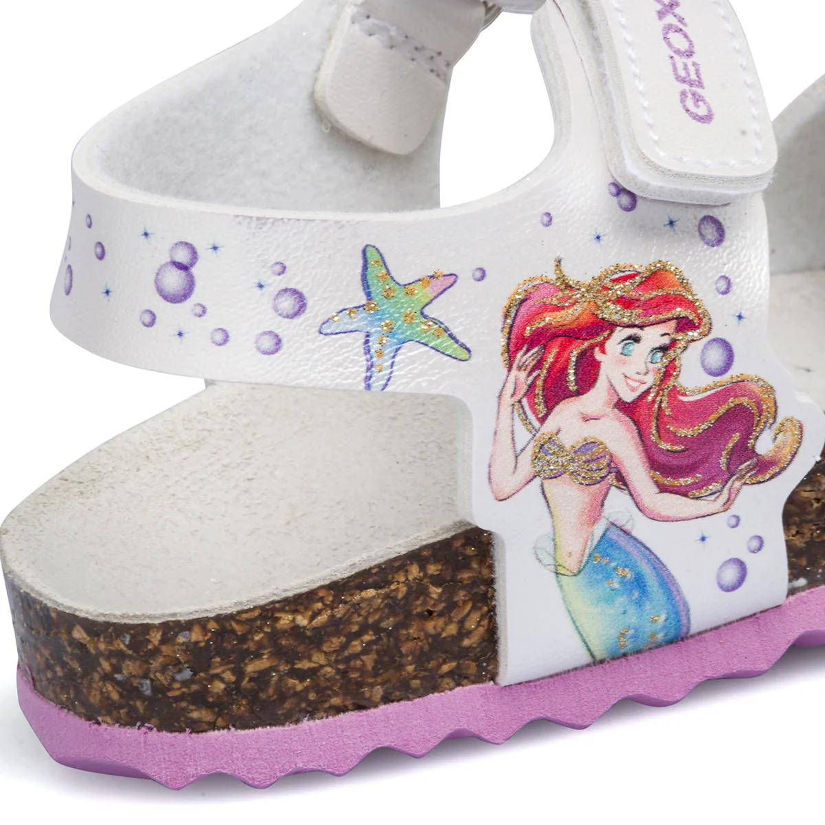 Sandali bianchi da bambina con stampa La Sirenetta Geox Adriel - Image 6