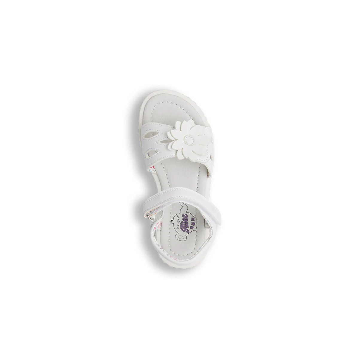 Sandali bianchi da Bambina Le scarpe di Alice con fiore - Image 5
