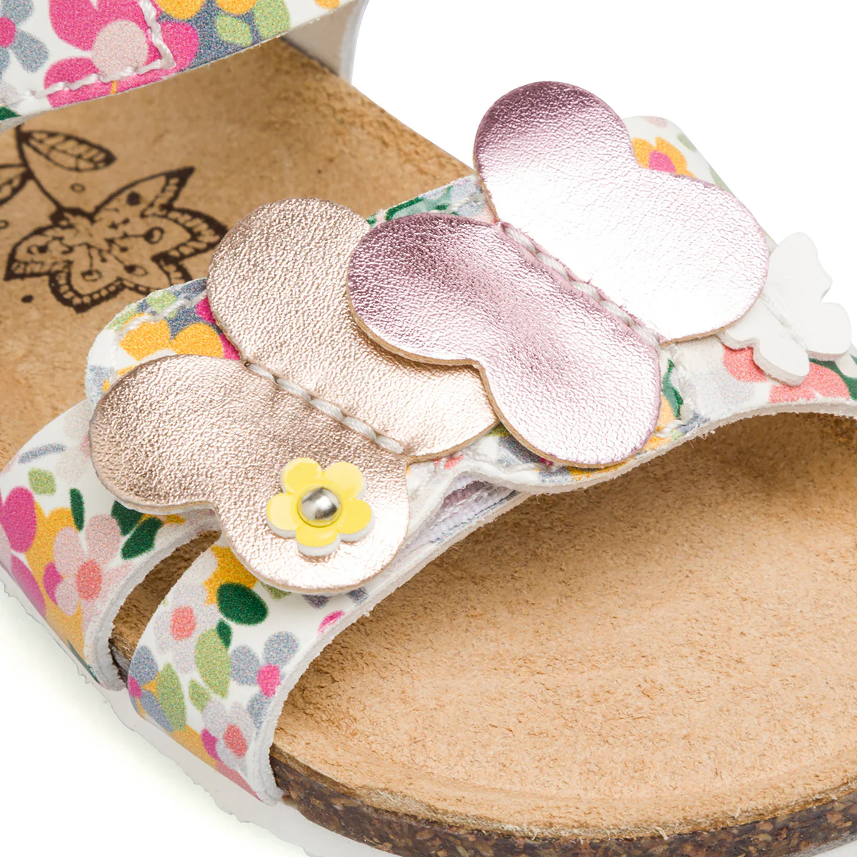 Sandali bianchi da bambina Primigi con stampa colorata e farfalle - Image 5
