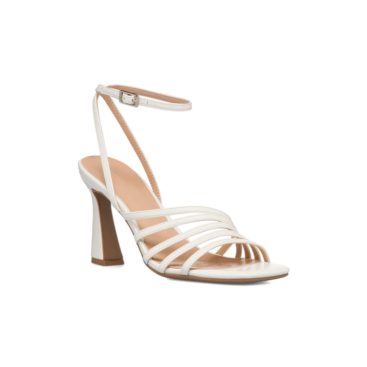 Sandali bianchi da donna con cinturino alla caviglia con tacco a campana 9 cm Swish Jeans - Image 2