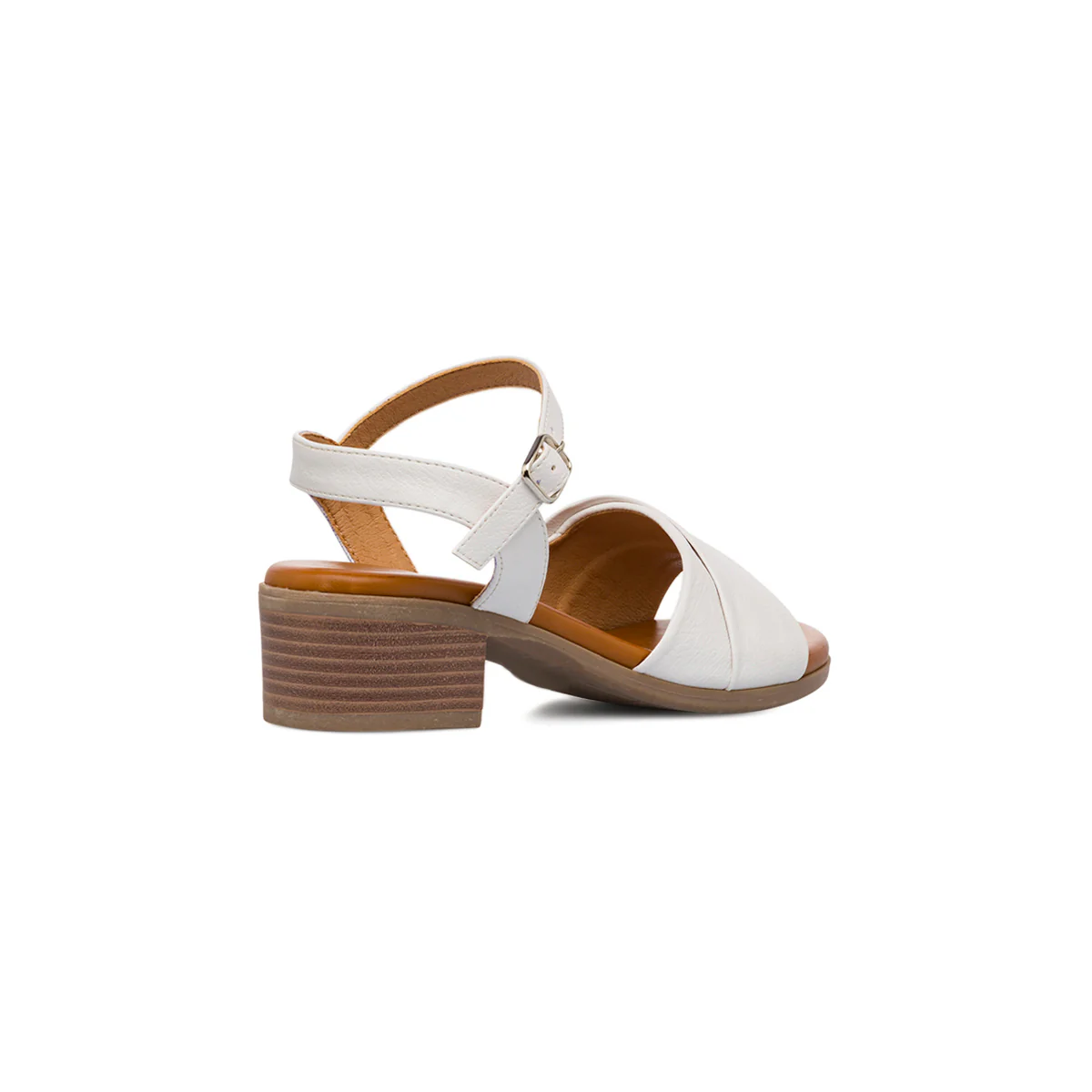Sandali bianchi da Donna con cinturino alla caviglia e fascia intrecciata Lora Ferres - Image 3