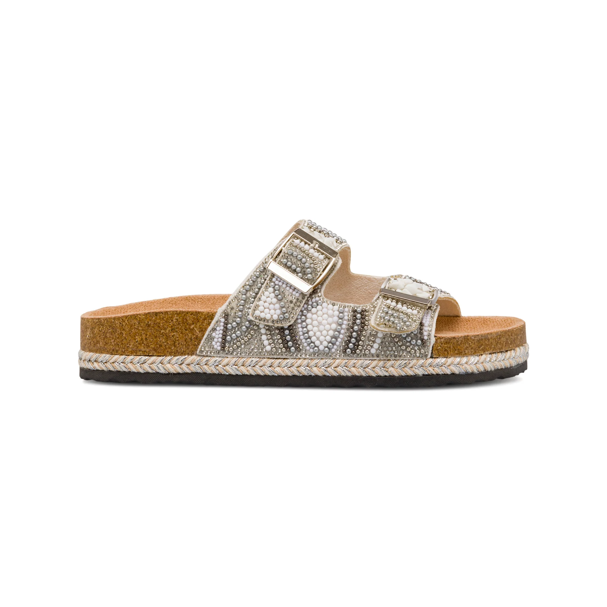 Sandali Bianchi da Donna con decorazione Perline Lora Ferres