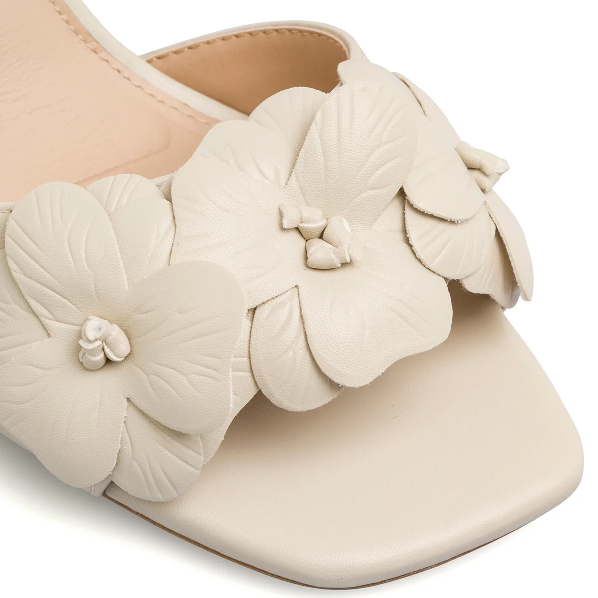Sandali bianchi da Donna con dettaglio fiori gioiello e tacco 7 cm P Smart - Image 4