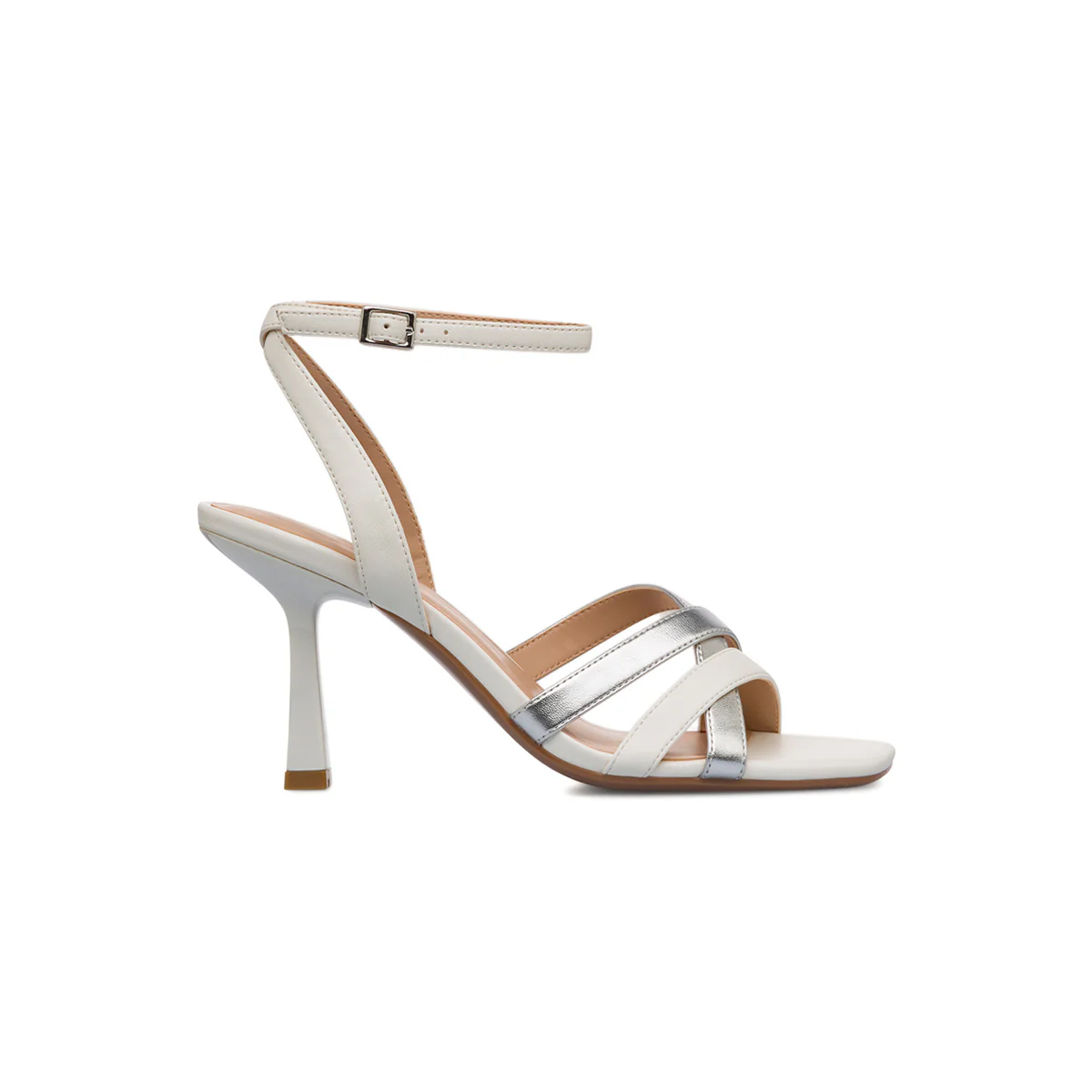 Sandali bianchi da Donna con motivo incrociato e tacco a stiletto 8,5 cm Swish Jeans