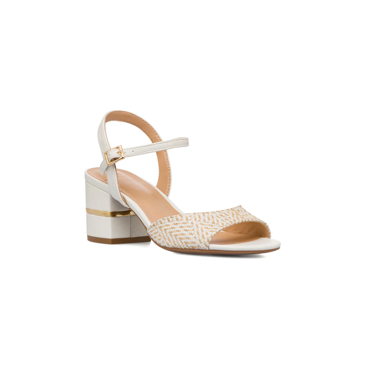 Sandali bianchi da Donna con tacco 6 cm effetto rafia Swish Jeans - Image 2
