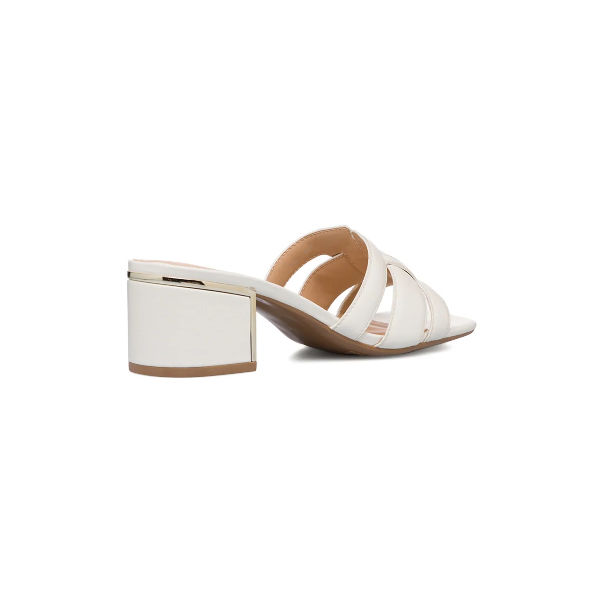 Sandali bianchi da donna con tacco a blocco 6 cm Lora Ferres - Image 6