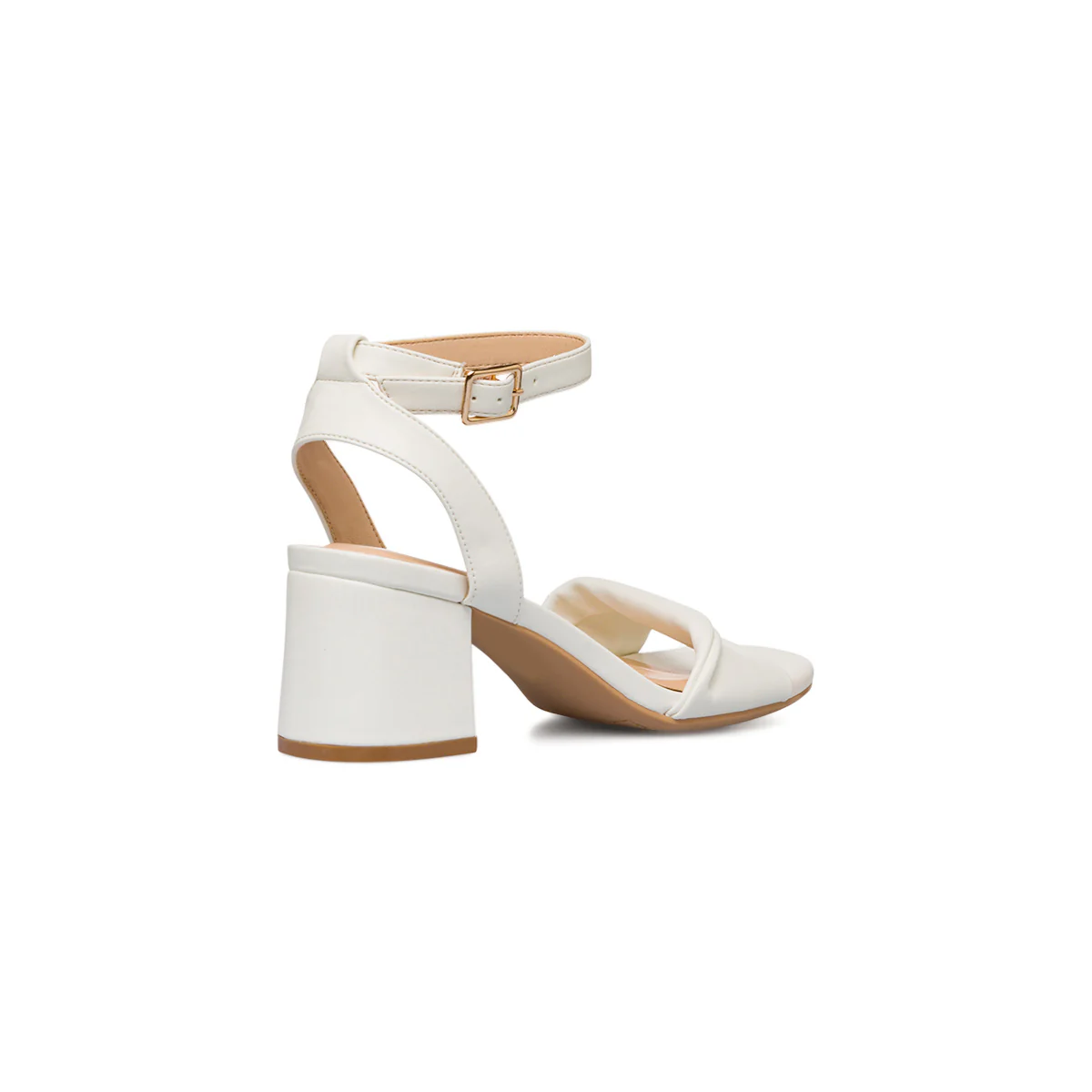 Sandali bianchi da donna con tacco a blocco 7 cm e fascia intrecciata Lora Ferres - Image 6