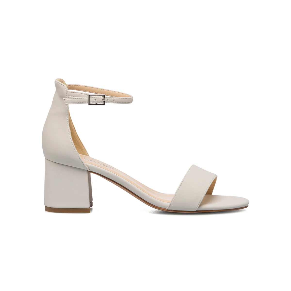 Sandali bianchi da donna con tacco largo 5 cm Lora Ferres