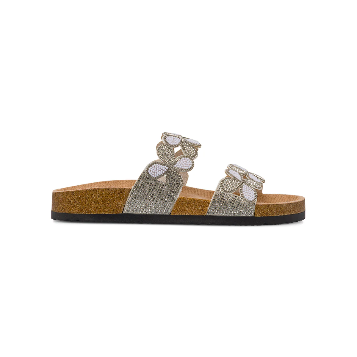 Sandali Bianchi da Donna con tramatura Floreale Lora Ferres - Image 4